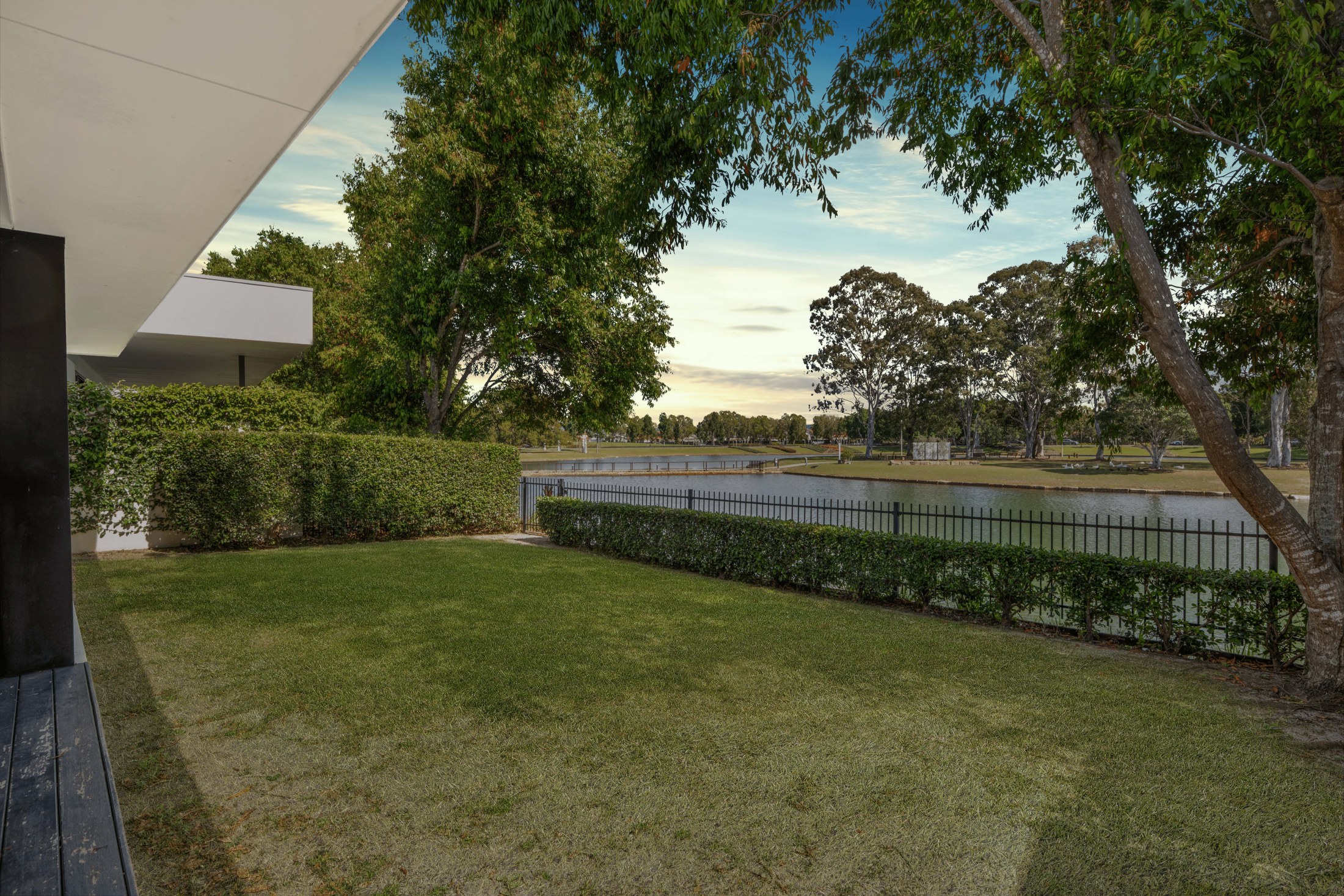 Garden overlooking the water
